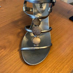 Silver strappy Shoes